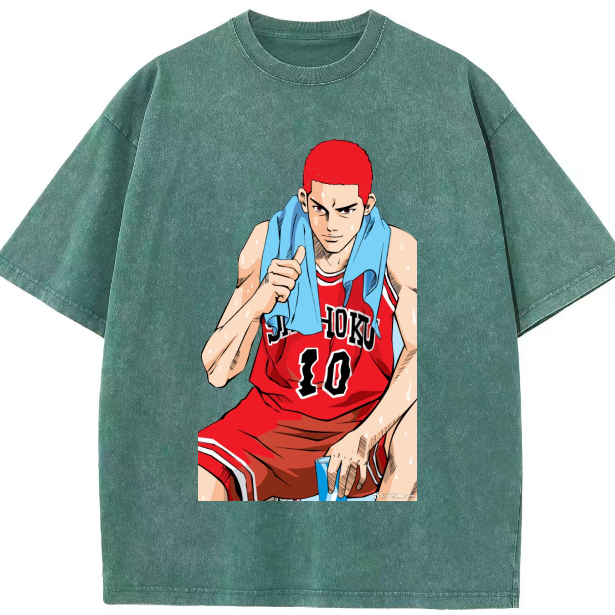（画像用） SLAM DUNK／スラムダンク 綿100% ヴィンテージ風 半袖Tシャツ（フロントプリント）